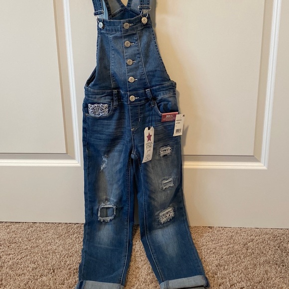 Overalls denim size 8 new with tags - Picture 1 of 5